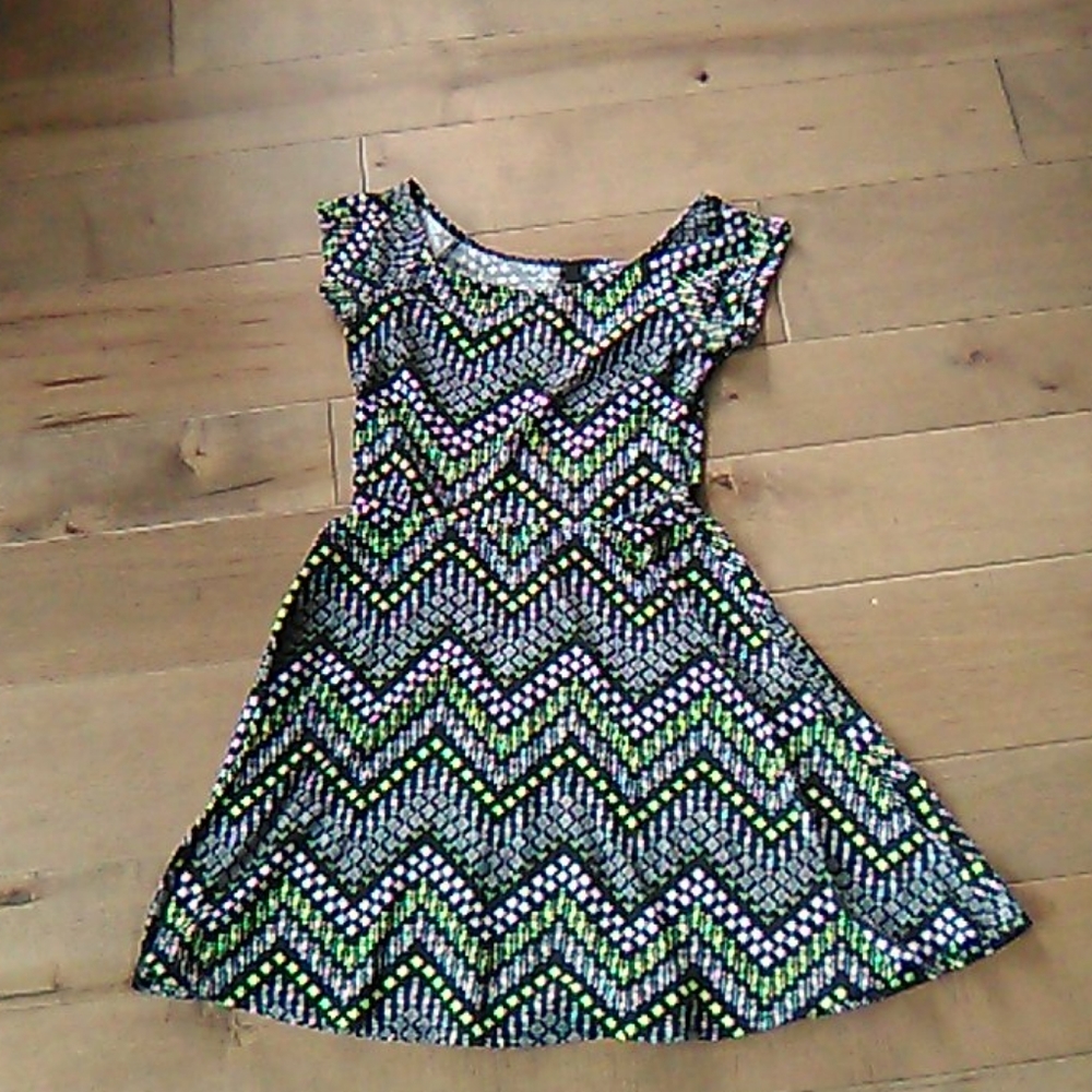 Black, Green and White dress!